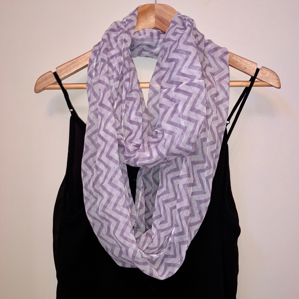 Purple Chevron Scarf